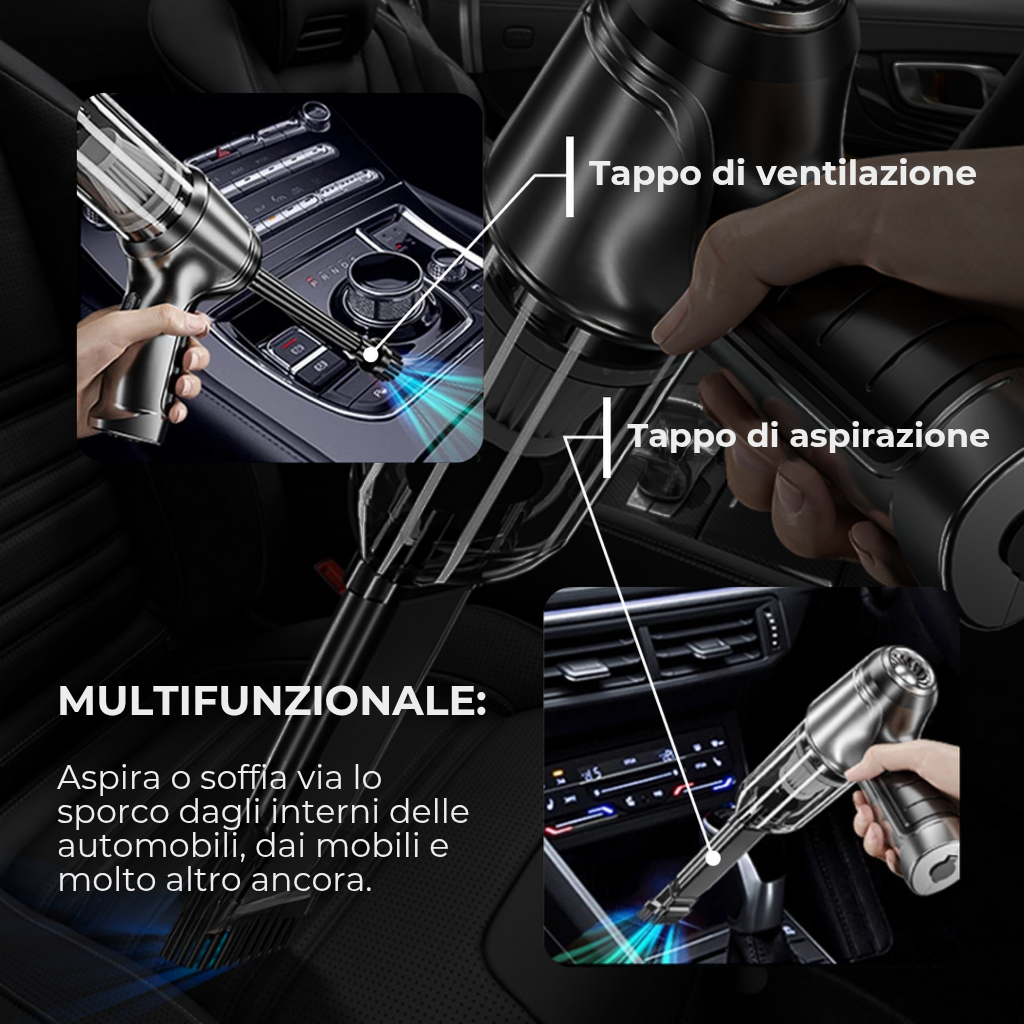 ASPIRAPOLVERE CLEANMAX™ + 4 ACCESSORI ESCLUSIVI - (OMAGGIO ESCLUSIVO + SPEDIZIONE GRATUITA FINO ALLE 23:59)