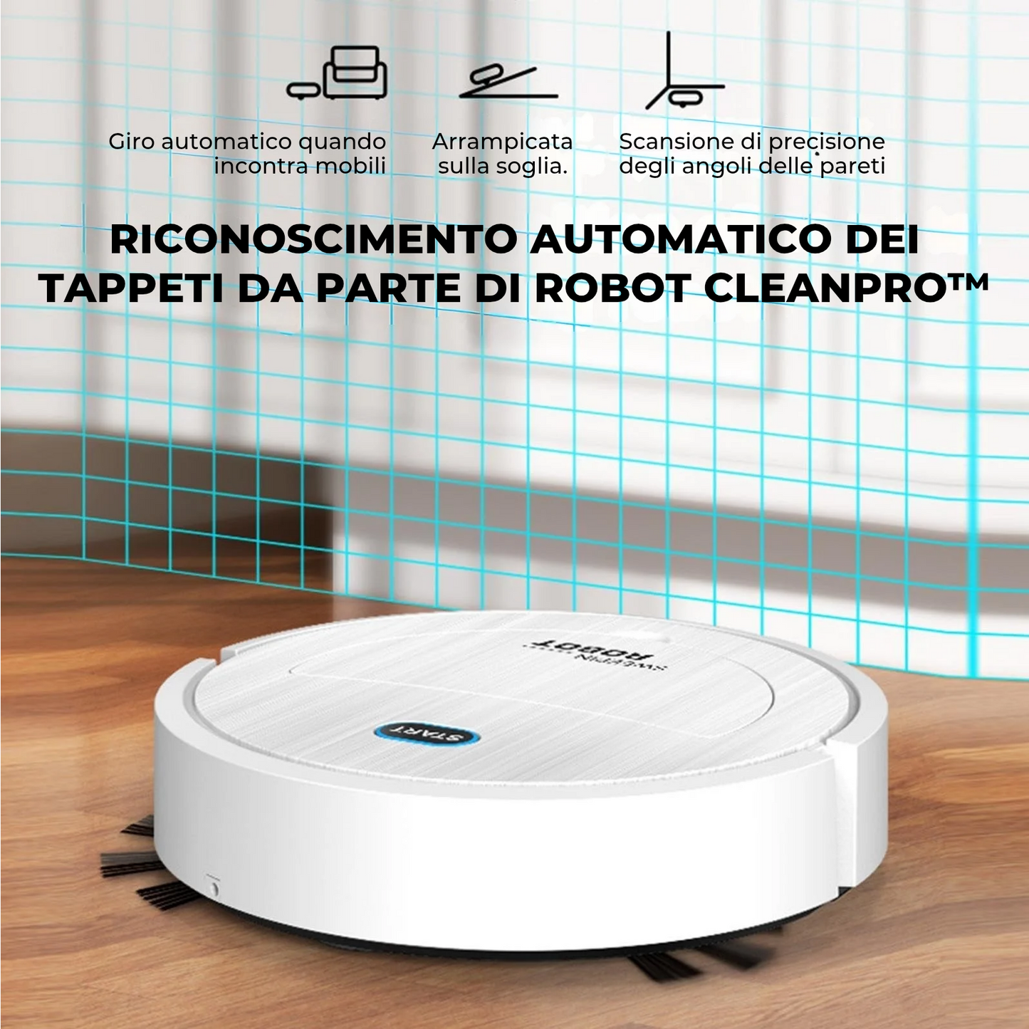 (PROMO 2X1!!!) Robot CleanPro™ - Aspirapolvere intelligente 3 in 1 + Estensione della garanzia di 1 ANNO GRATIS!!