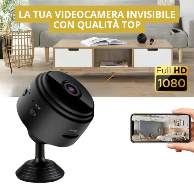 (PRENDI 2, PAGHI 1!) Mini Telecamera Spia Premium + 1 Anno di Garanzia Esclusiva! [1080P ULTRA HD]