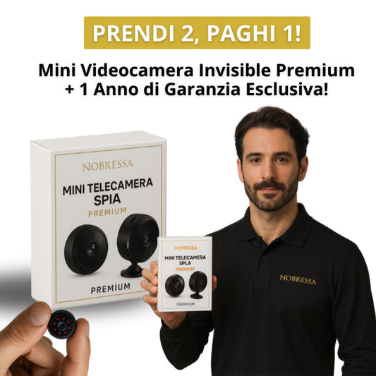 (PRENDI 2, PAGHI 1) Mini Videocamera Invisibile Premium + 1 Anno di Garanzia Esclusiva [1080P ULTRA HD]